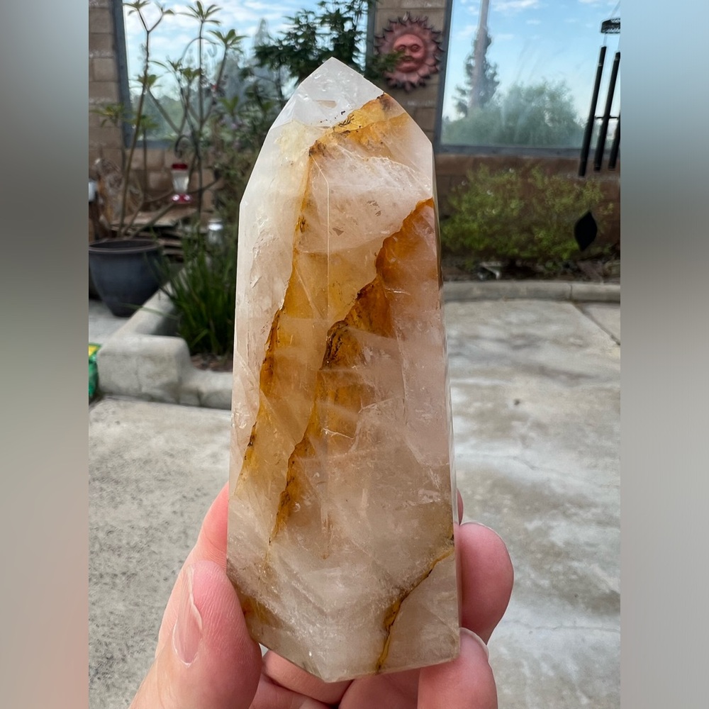 Golden Healer Quartz Crystal Tower